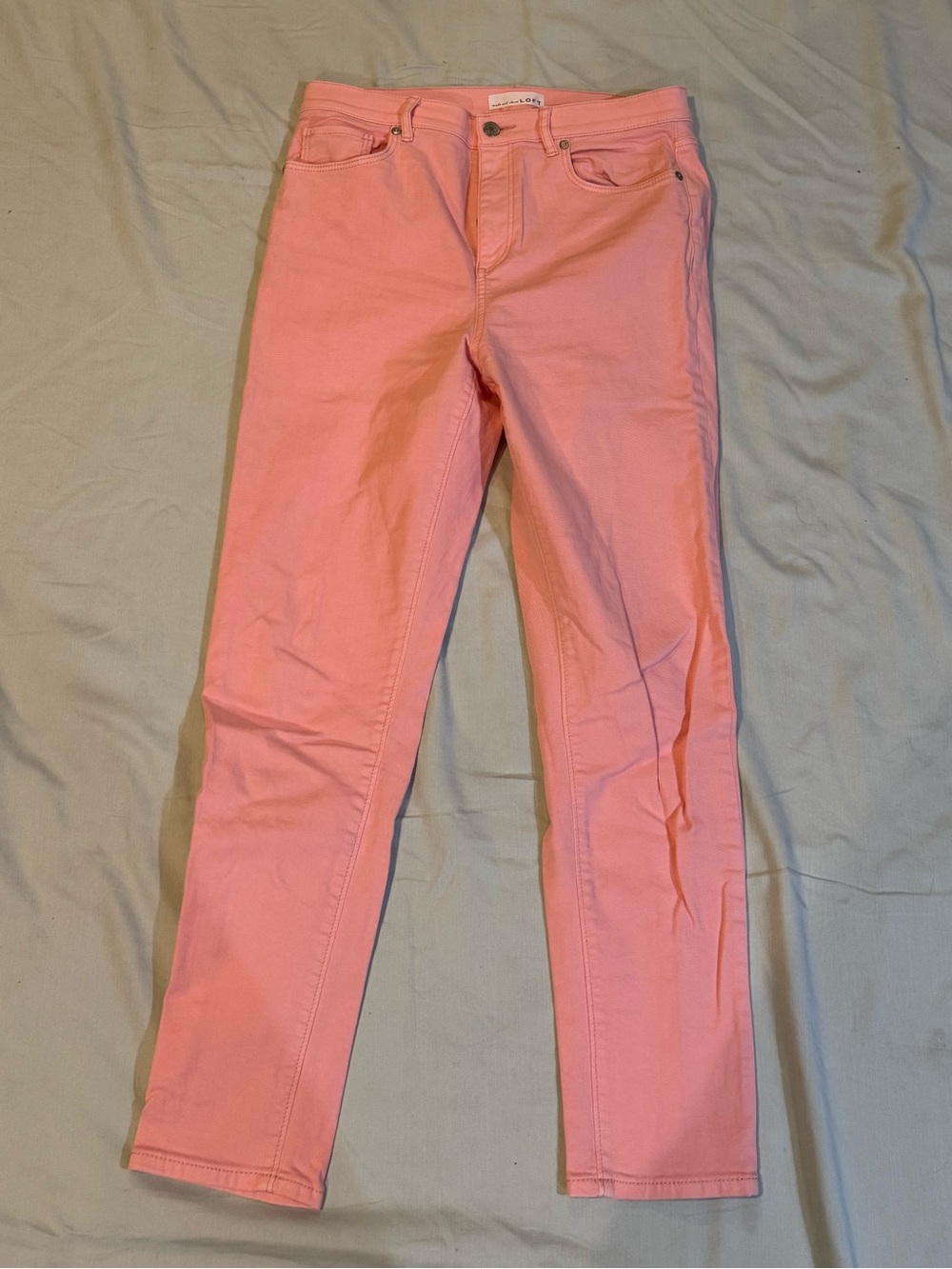 LOFT Pink Straight-Leg Pants
